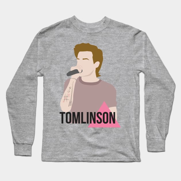 Louis Tomlinson Pink Triangle Long Sleeve T-Shirt by nuwandafoer